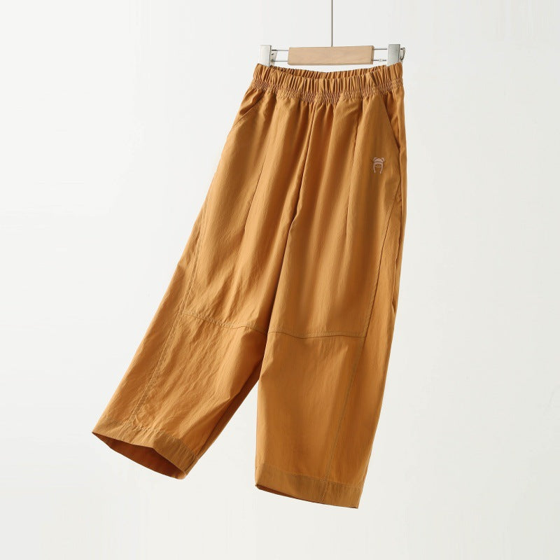 Children's Thin Middle Big Cropped Summer Clothing Children's Pants