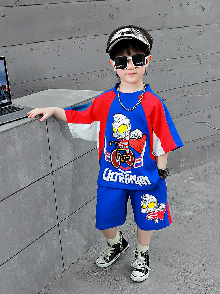 Children's Clothes Summer Short-sleeved Fashion Sports Handsome Children's Suit