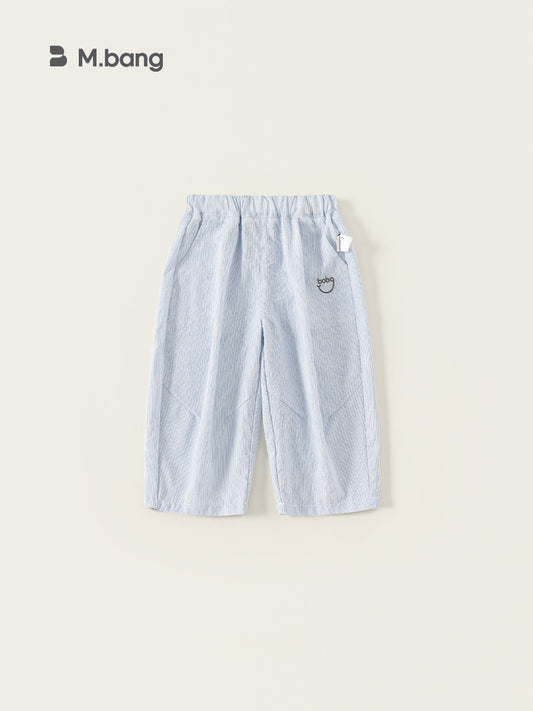Children's Boy Summer Light Blue Stripe Thin Children's Pants