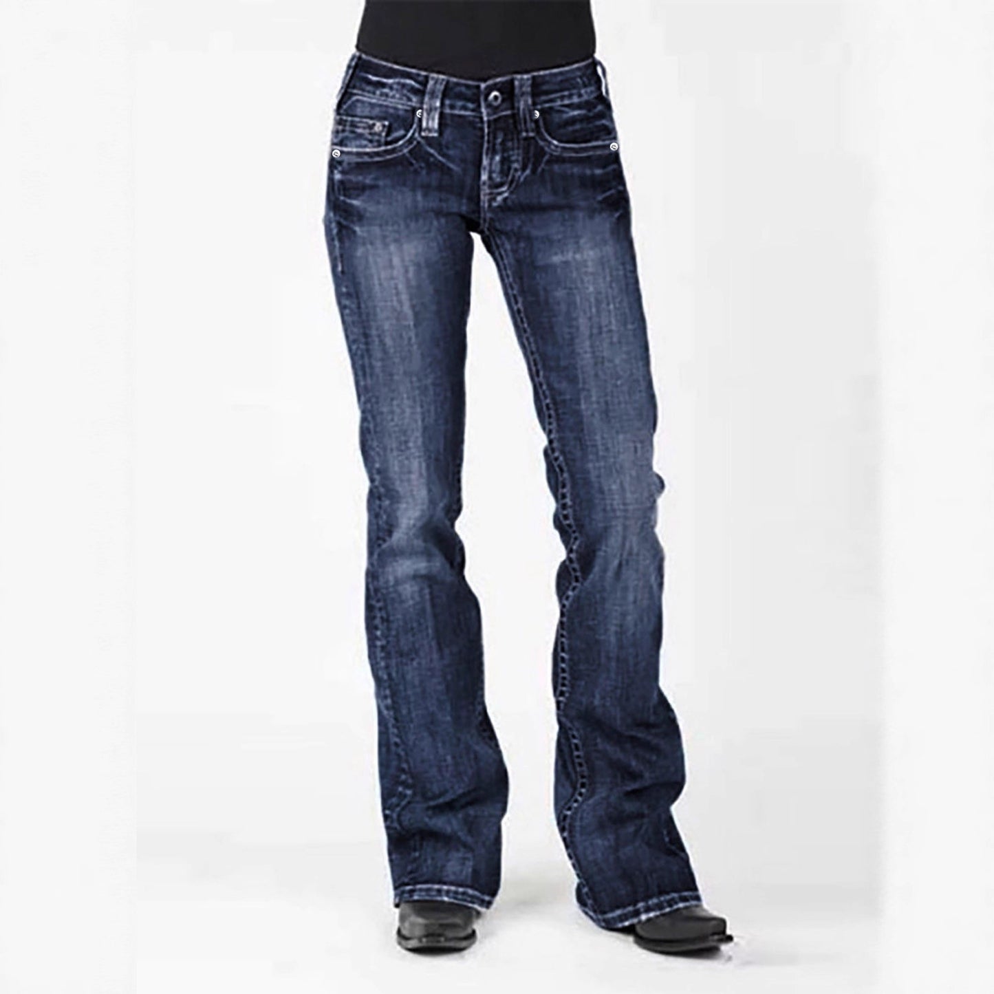 Charming Women's Embroidered Skinny Denim Trousers Women's Jeans