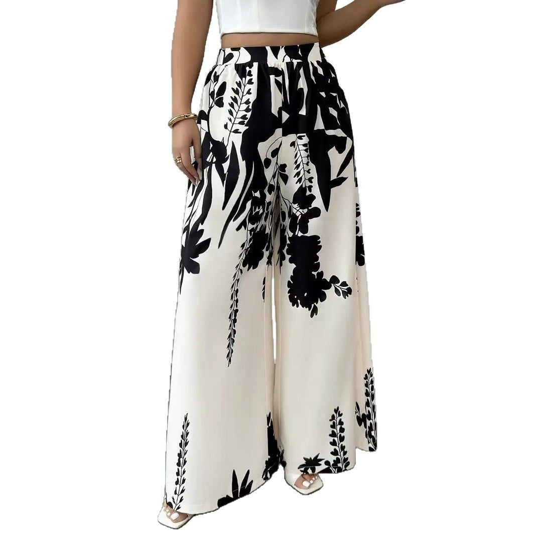 Beautiful Slouchy Women's Fashion Printed Waist Casual Pants