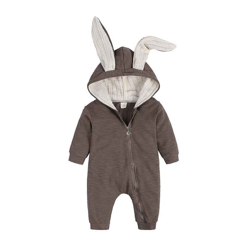 Children's Clothing Jumpsuit Little Rabbit Long Ears Romper Born Hooded Jumpsuit, Climbing Suit
