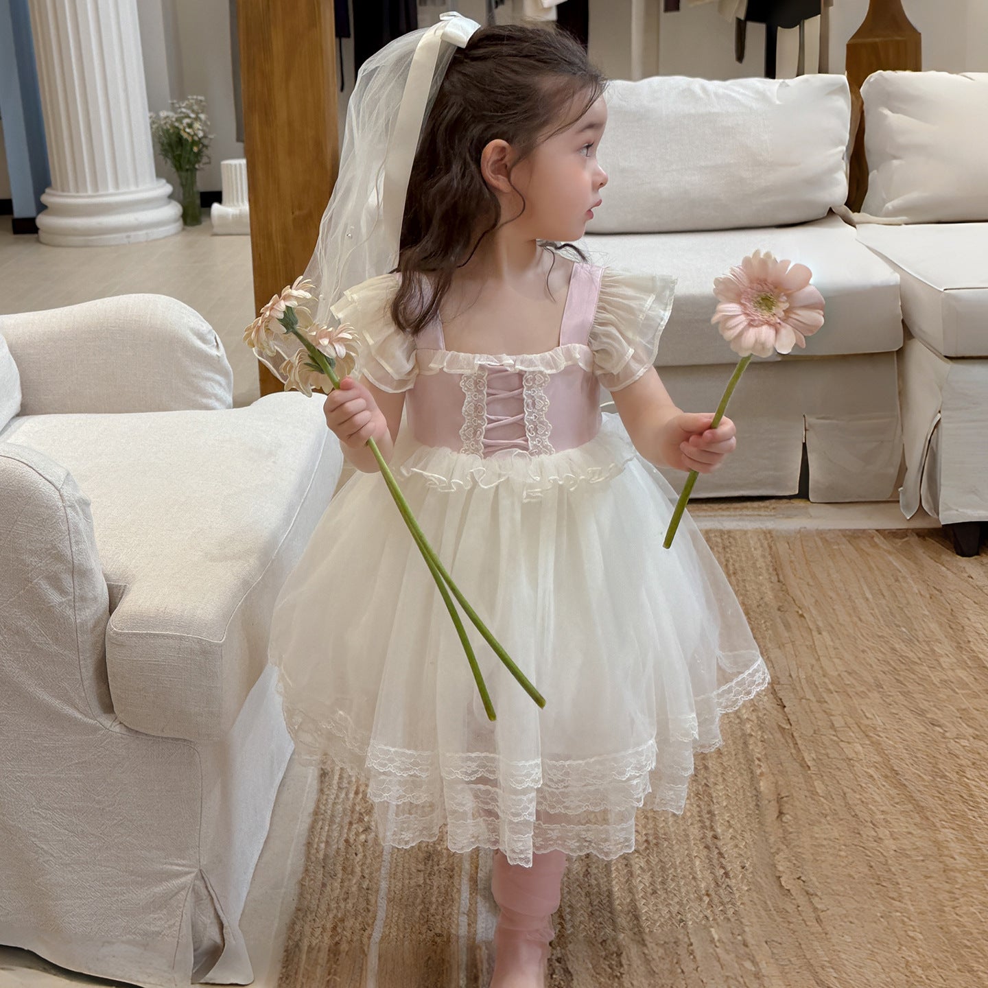 Net Yarn Cake Skirt Summer Fairy Children's Dress