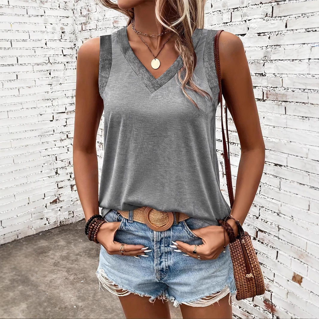 Women's Solid Color Sleeveless Comfort Casual Small Vest/suspenders/tube Top