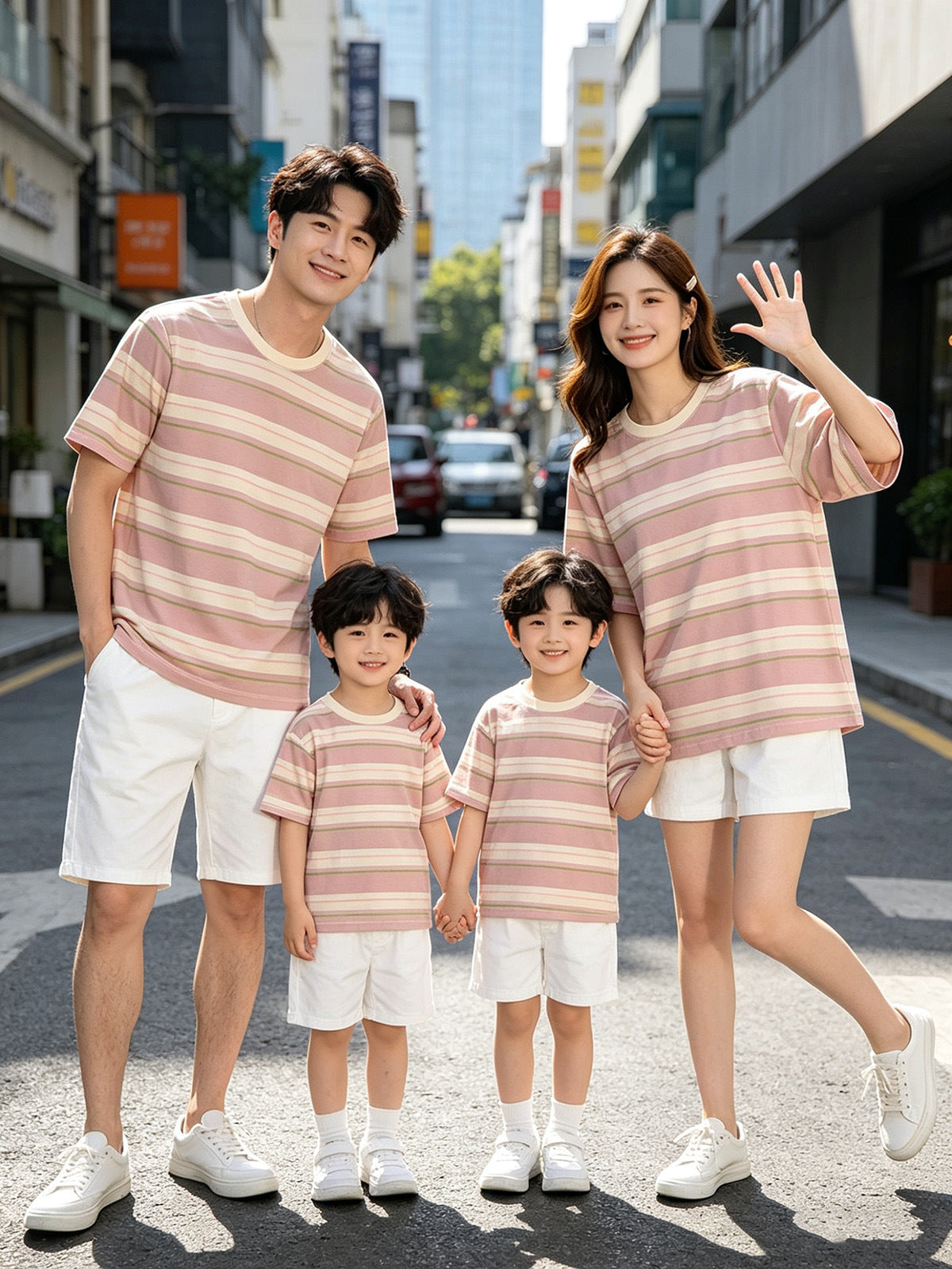 Children's Clothes Summer Casual Short Sleeve Shirt Parent-child Outfit