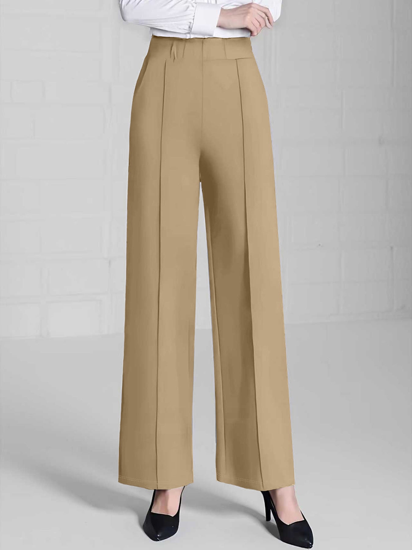 Graceful Women's High Waist Loose Slimming Casual Pants