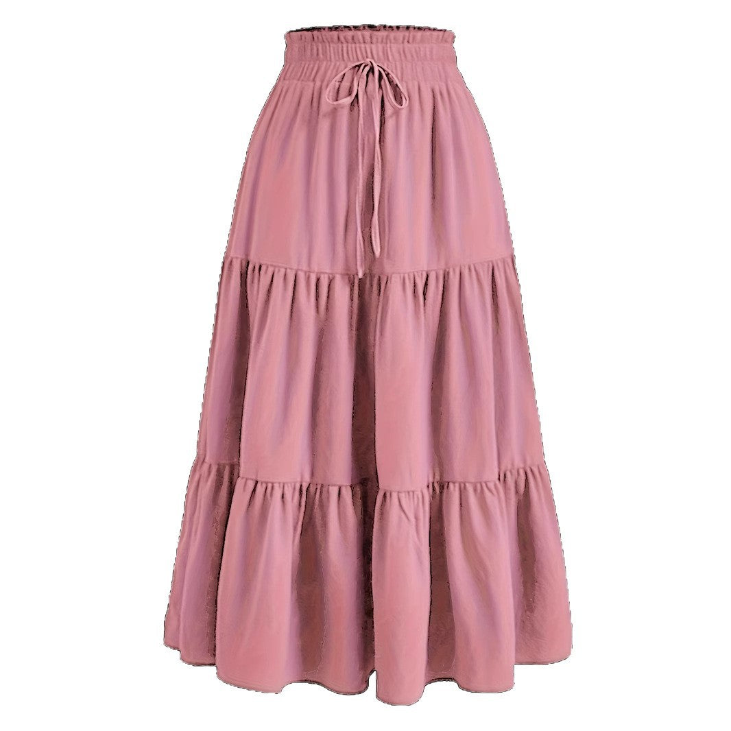 Thin Fashion Breathable Draping Knotted Waist Skirt