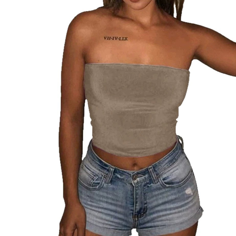 Women's Color Yoga Sports Sexy Bottoming Tube Vests
