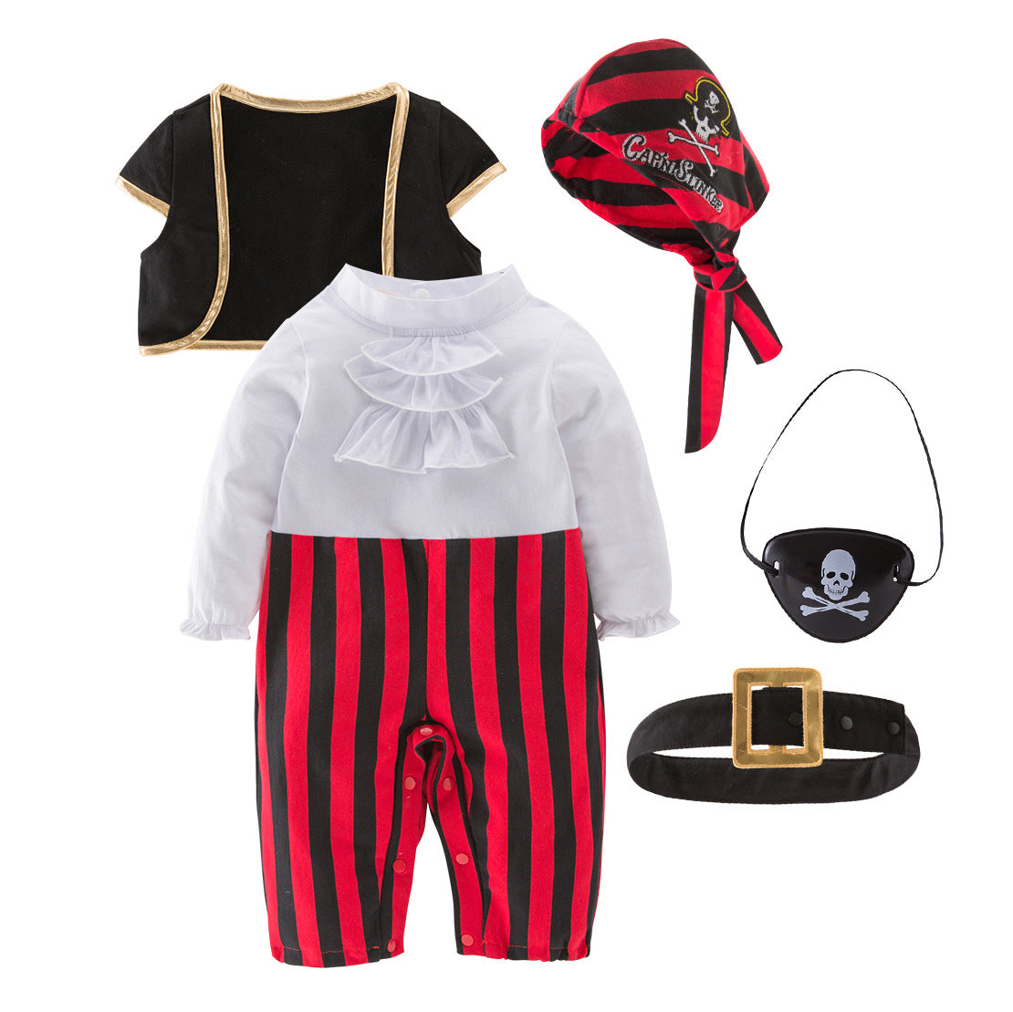 Children's Holiday Clothes Pirate Ship Captain One-piece Romper Children's Suit