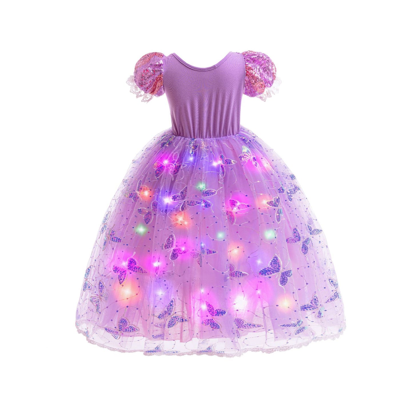Long Hair Princess Luminous Halloween Replaceable Customer Children's Dress