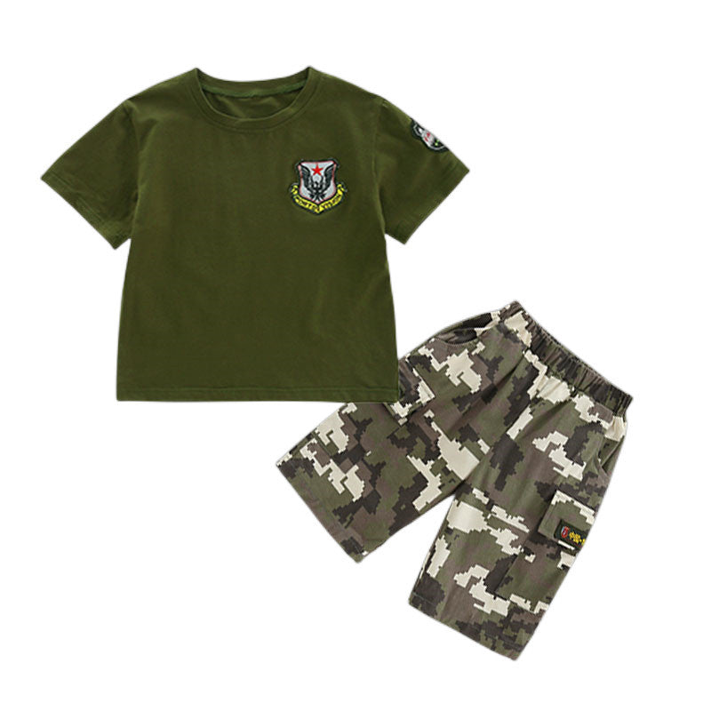 Children's Summer Pla Short Sleeve Camp Clothes Children's Suit