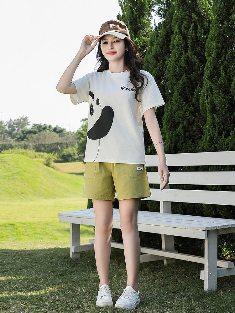 Children's Pearl Cotton T-shirt Korean Style Fried Street Parent-child Outfit