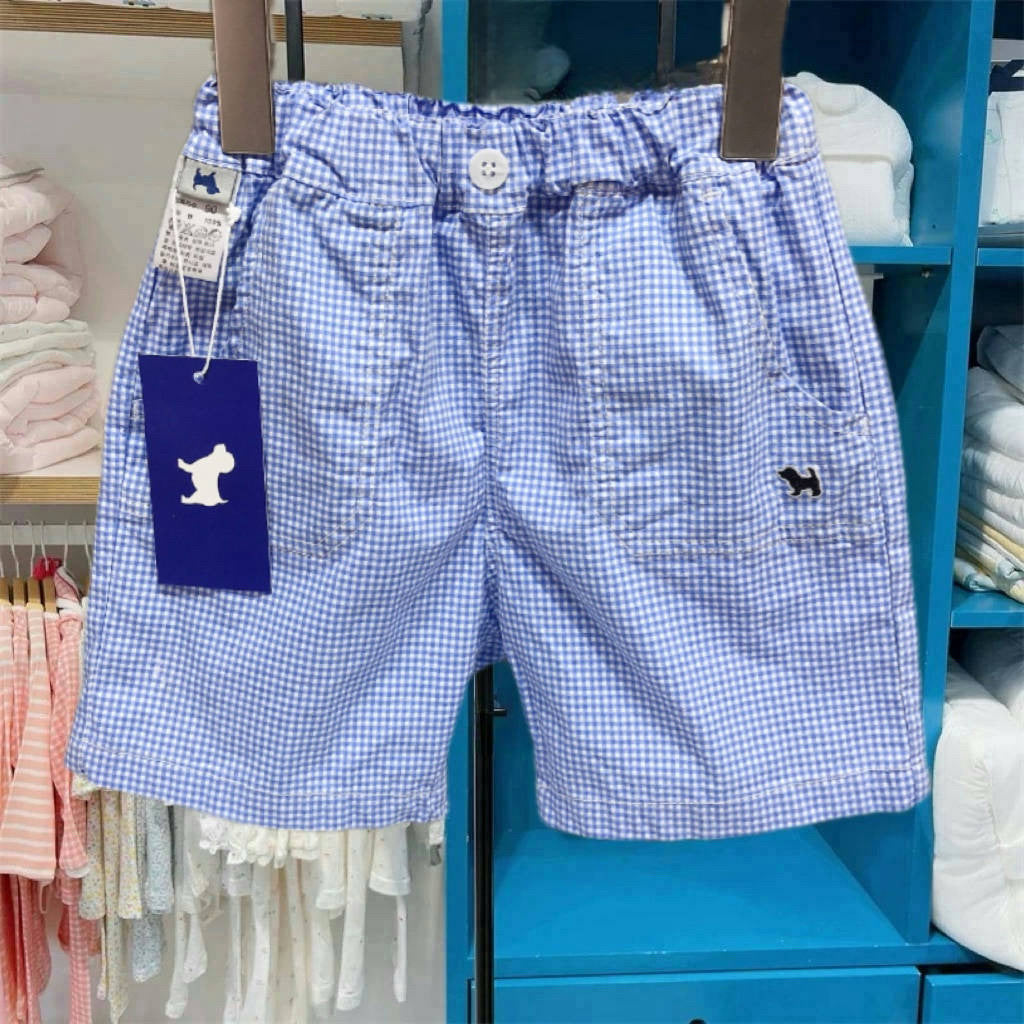 Children's Korean Style Clothing Summer Two-color Plaid Shorts Adjustable Children's Pants