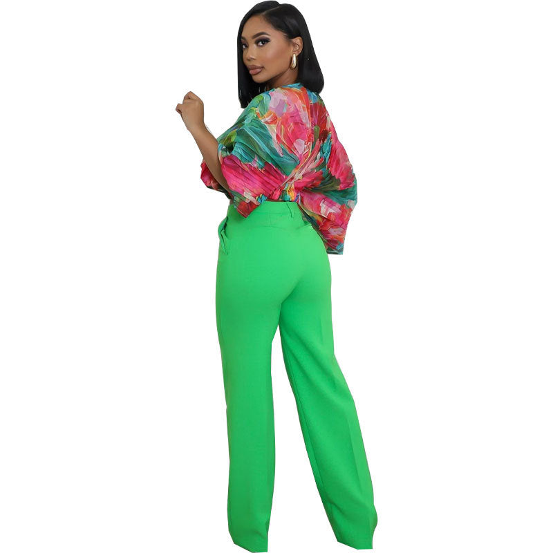 Women's Design Casual Printed Fashion Wear Batwing Tops
