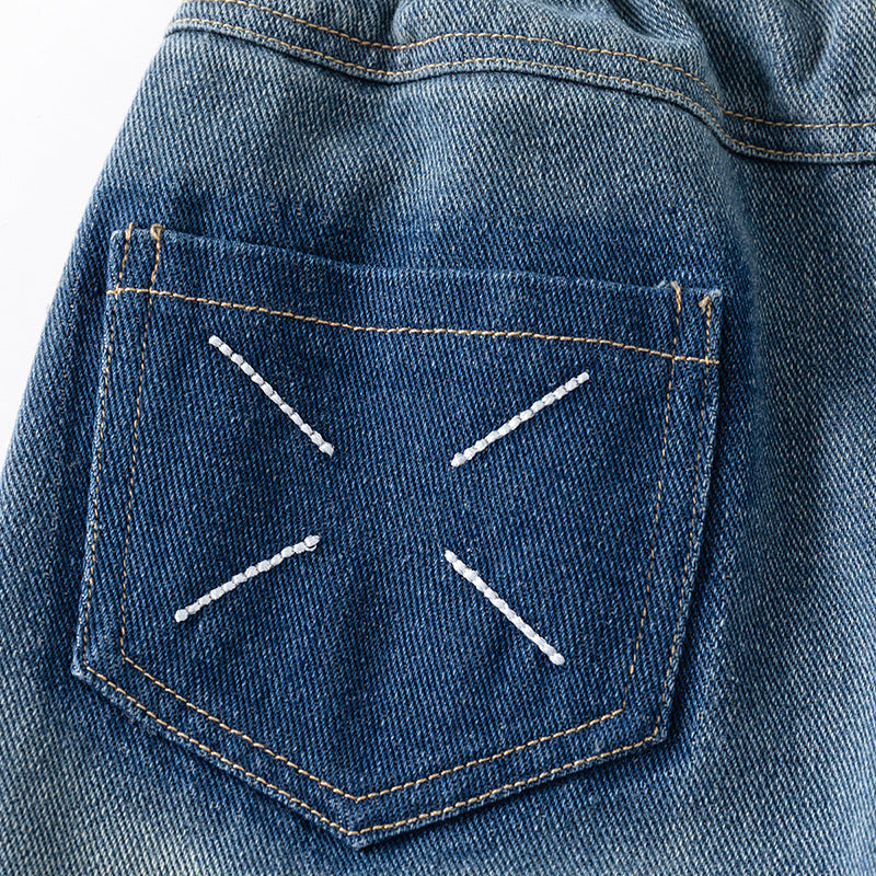 Children's Clothing Denim Trousers Fashionable Stylish Baggy Children's Pants