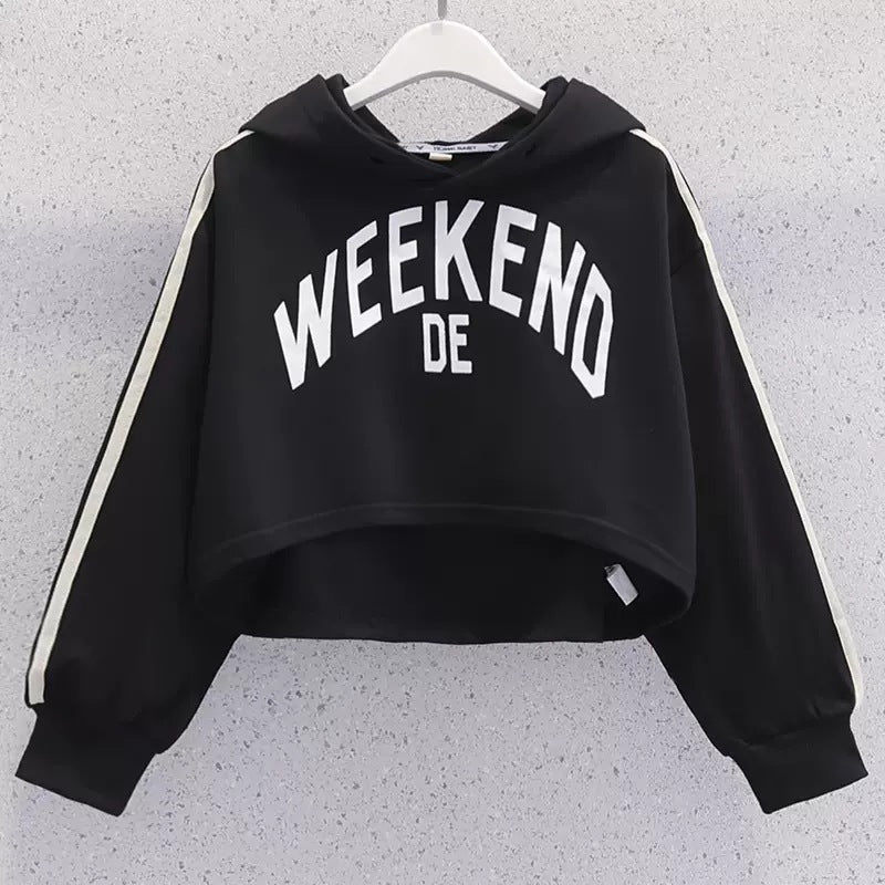Children's Hoodie Vest Skirt Two-piece Set Fashion Letters Western Style Children's Dress