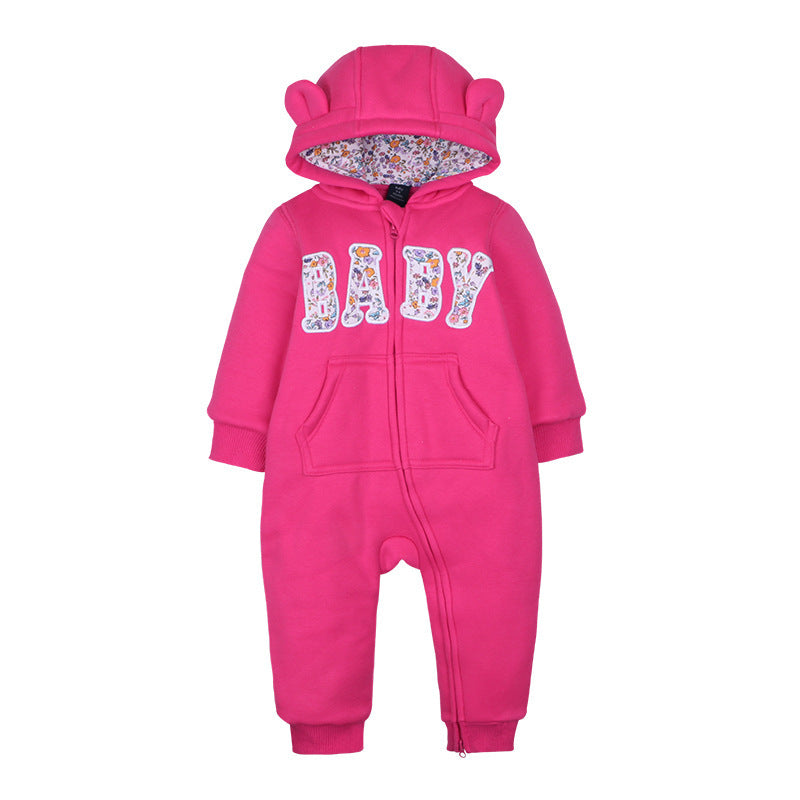 Children's Clothing Zipper Hooded Long-sleeved Jumpsuit Double Jumpsuit, Climbing Suit