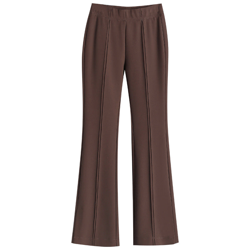 Women's High Waist Slimming Mother Thickened Woolen Casual Pants