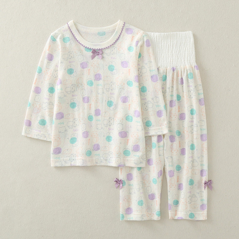 Sleeve Pure Cotton Summer Thin Air Children's Suit