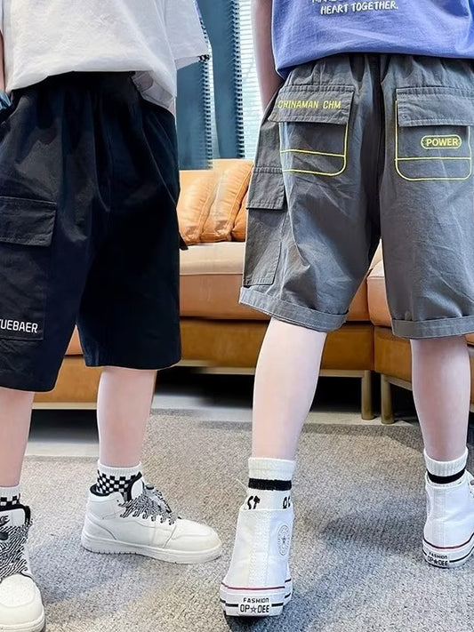 Children's Shorts Summer Middle Overalls Clothing Big Children's Pants