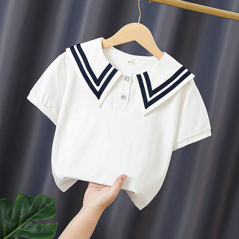 Children's Short-sleeved Summer Thin Clothing Cotton Base Shirt Children's T-shirt