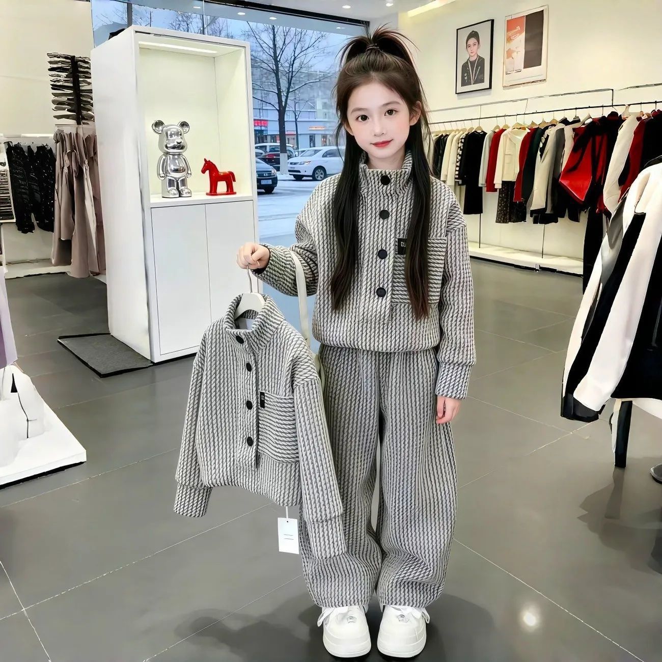 Women's & Men's Can Wear Korean Style Texture Fashion Clothing Children's Suit