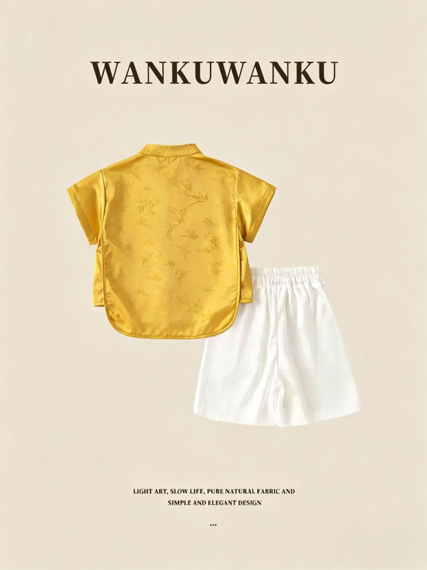 Children's Summer Blouse Chinese Style Buckle Shirt Children's Suit
