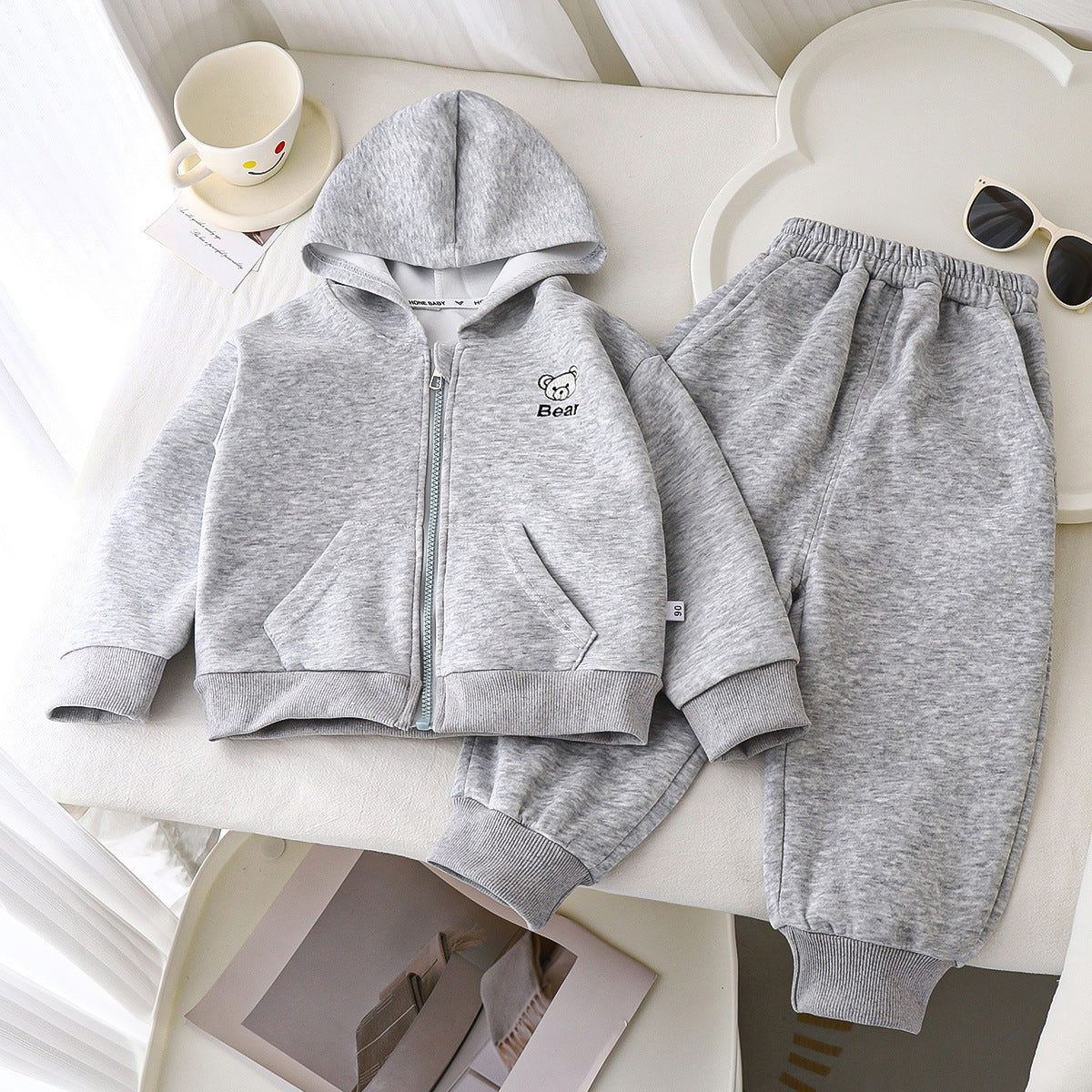 Children's Autumn Sweatshirt Korean Style Hooded Boys Chinese Cotton Children's Suit