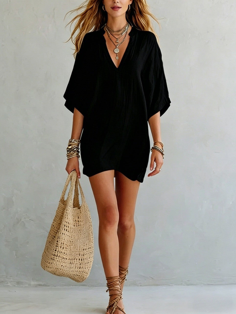 Attractive Women's Loose Casual Solid Color Skirt