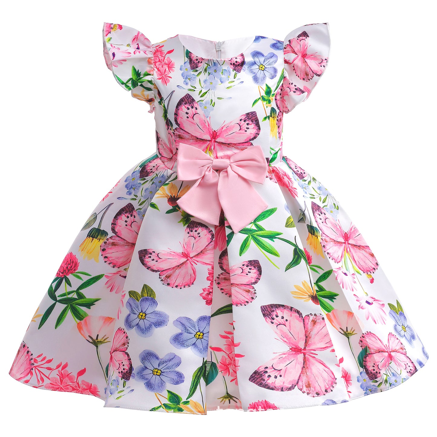 Children's Printed Skirt Flying Sleeve Vest Princess Children's Dress