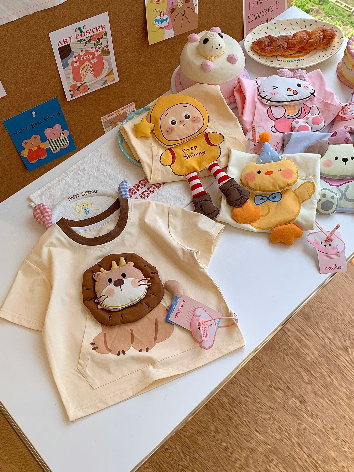 Children's Cotton For Boys Short-sleeved Cartoon 3d Doll Children's T-shirt