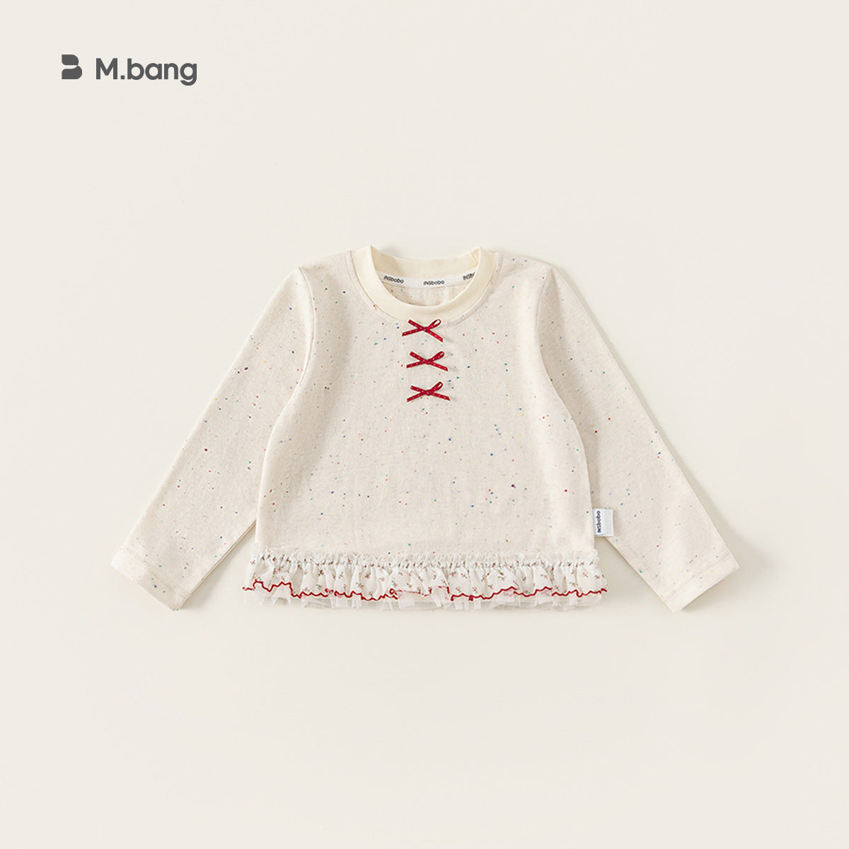 Children's Long Sleeve Cute Cartoon Lace Patchwork Top Korean Style Bottoming Children's T-shirt