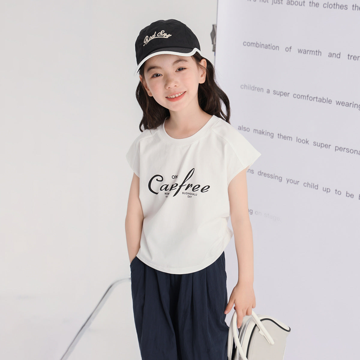 Children's Solid Color Simple Style Summer Breathable Children's T-shirt