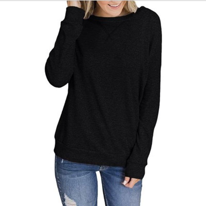 Women's Autumn Home Comfortable Fashion Round Neck Women's T-shirt