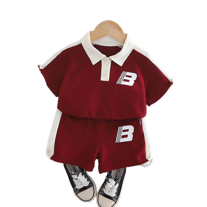 Sports Short Sleeve Summer Little Two-piece Children's Suit