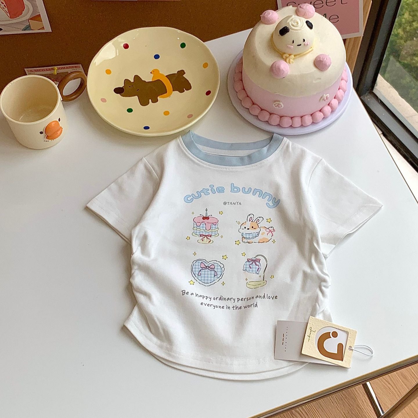 Summer Cartoon Printed Cotton Fashionable Short Sleeve Children's T-shirt