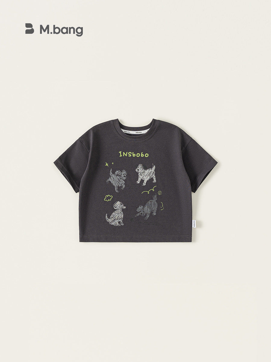 Children's Clothing Tops Summer Cartoon Printed Thin Children's T-shirt