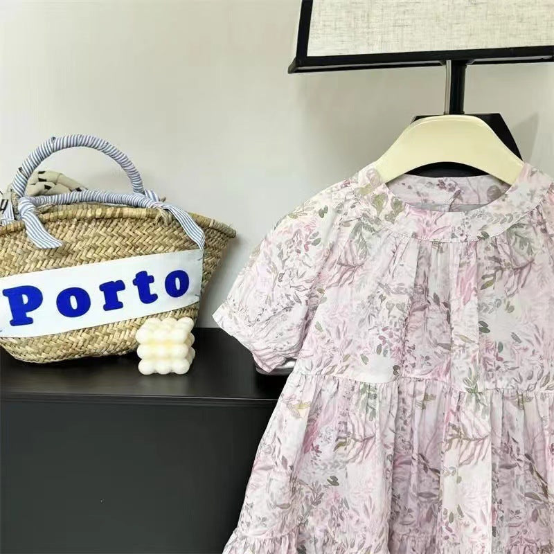 Children's Princess Summer Western Style Clothing Little Skirt Female Children's Dress