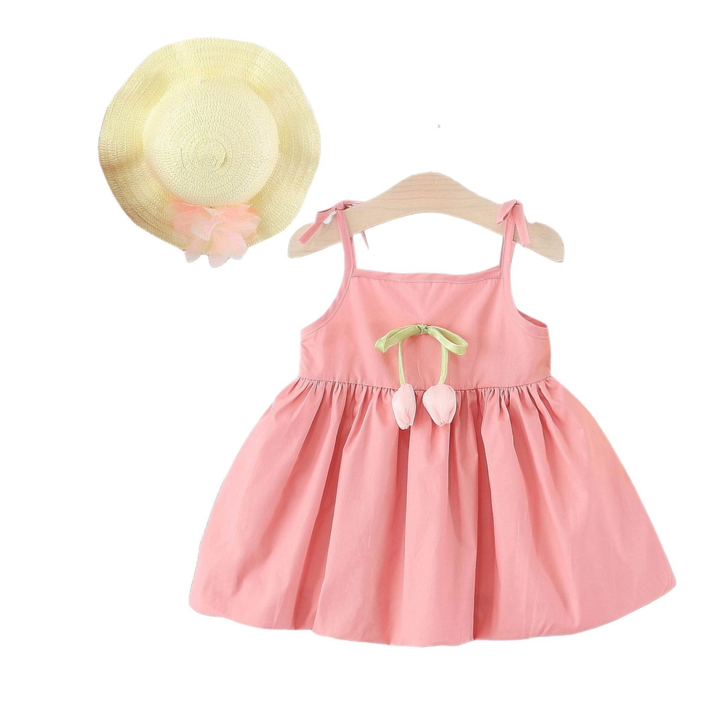 Children's Summer Tulip Cotton Clothing Korean Style Halter Children's Dress