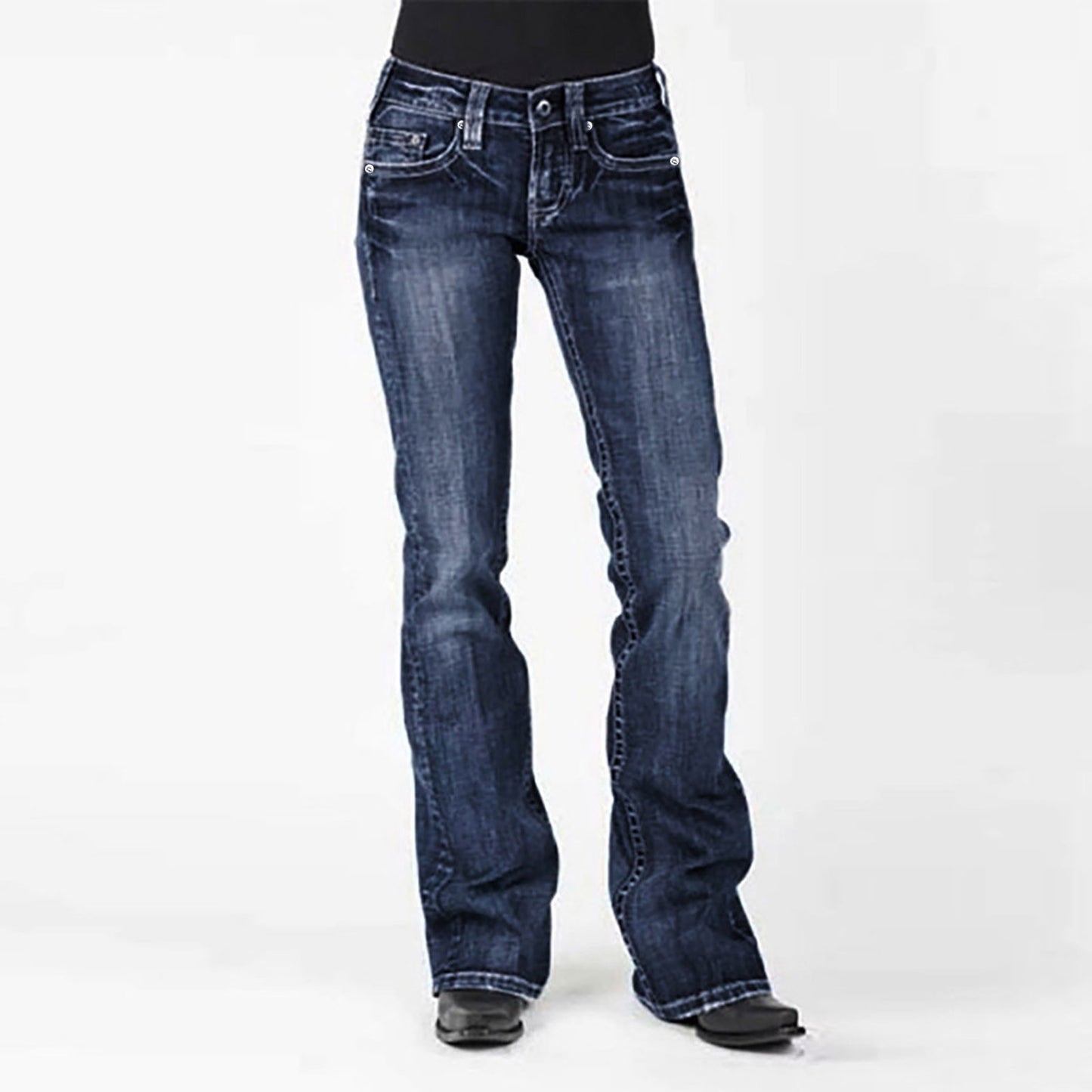 Charming Women's Embroidered Skinny Denim Trousers Women's Jeans