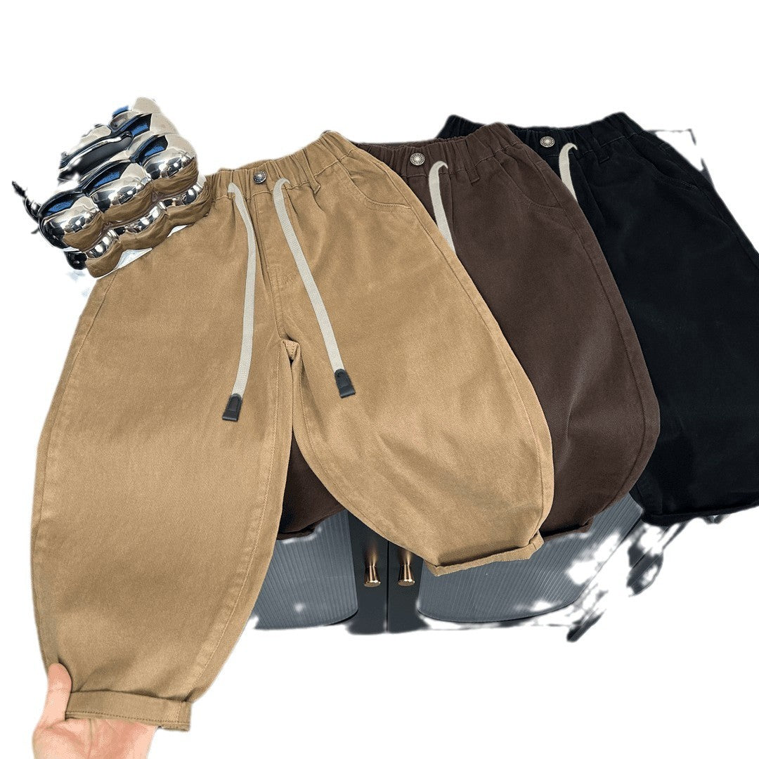 Children's Boys Korean Style Autumn Clothes Western Easy To Match Trousers Children's Pants