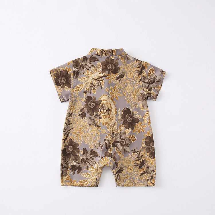Boy Chinese Style National Rompers Jumpsuit Jumpsuit, Climbing Suit