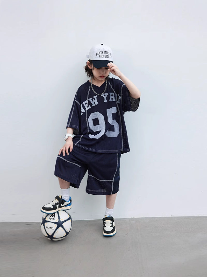 Teen Boys Summer Clothes Outfit Basketball Wear Sports Children's Suit