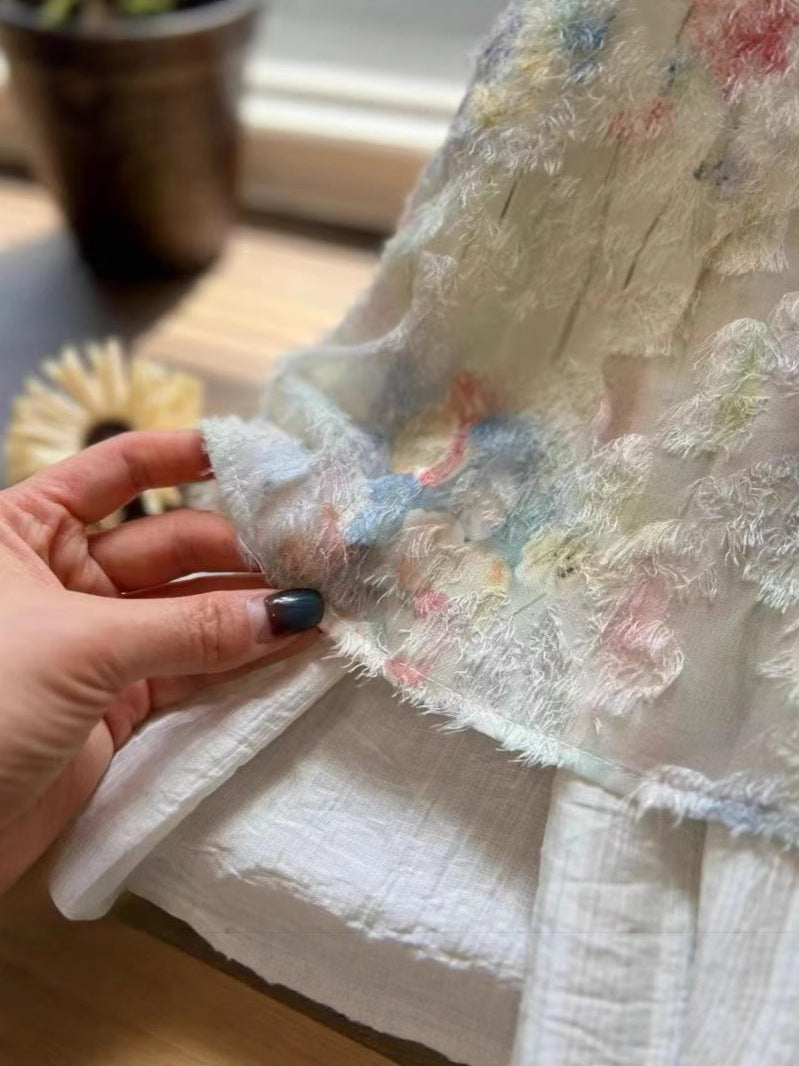 Children's Wear Match Rainbow Printing Summer Sweet Fairy Children's Dress
