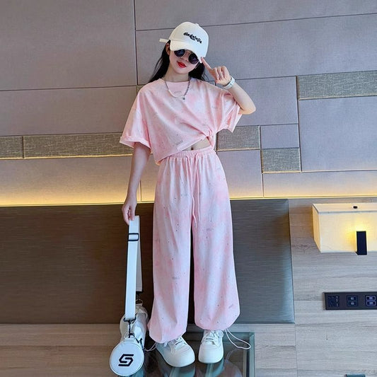 Children's Summer Casual Sportswear Western Style Fashion Clothing Korean Children's Suit