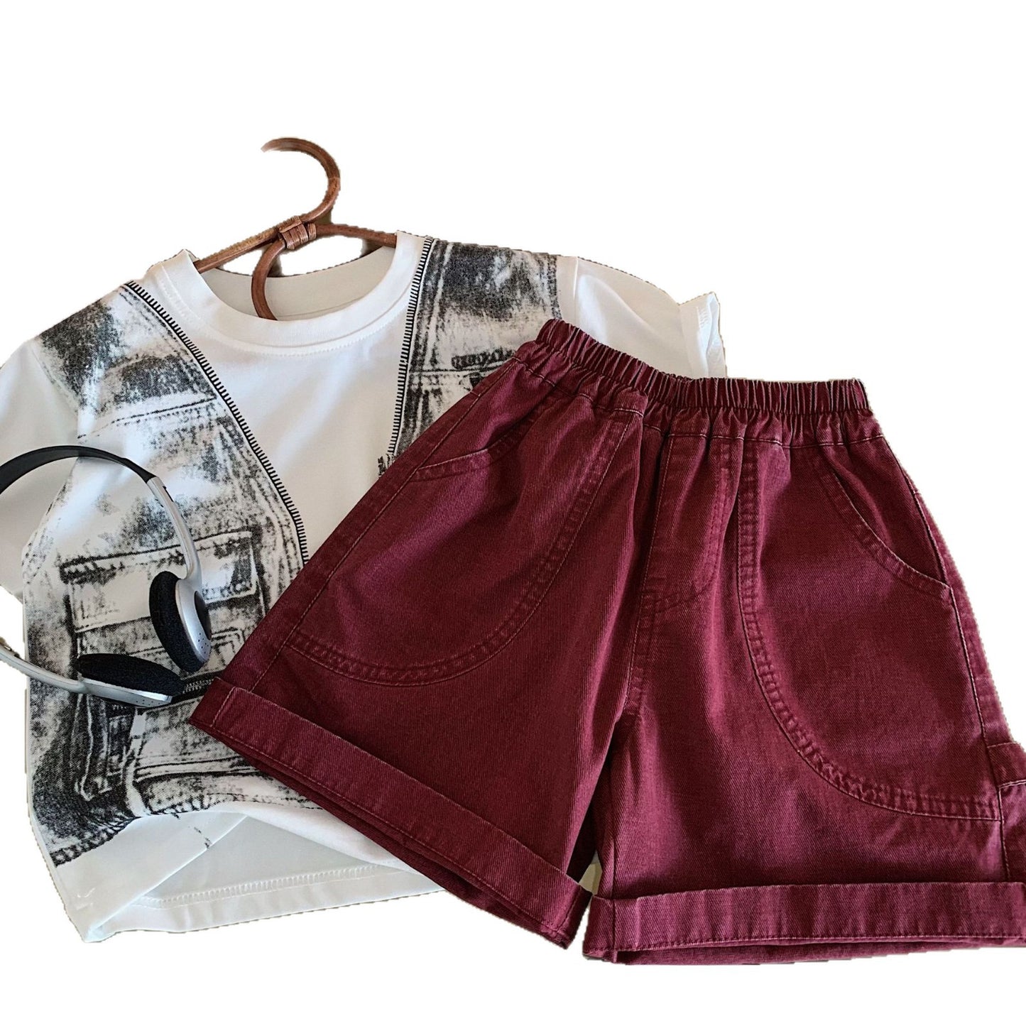 Children's Shorts Summer Korean Style Solid Color Children's Pants