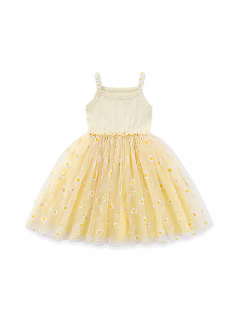 Summer Straps Tulle Skirt Little Daisy Children's Dress