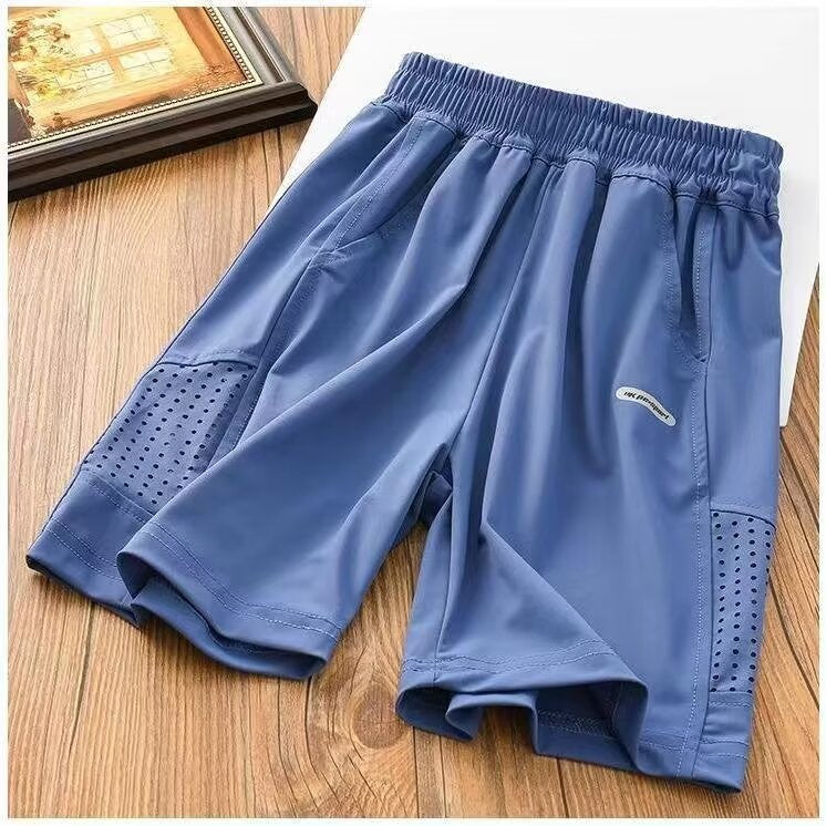 Boys Ice Silk Shorts Korean Style Summer Thin Elastic Capri Children's Pants