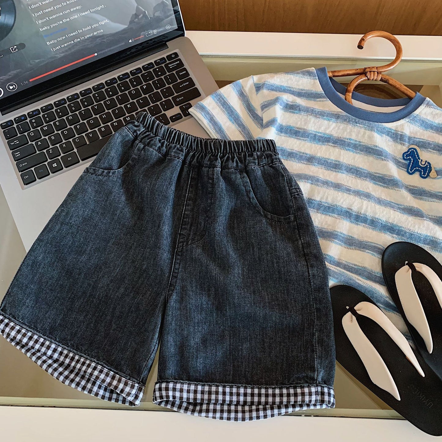 Children's Boy's Denim Shorts Summer Loose Casual Children's Pants
