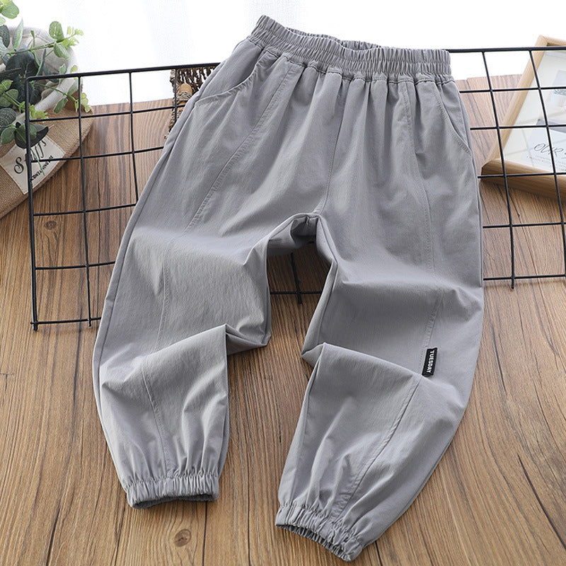 Children's Summer Thin Fashion Medium Big Cool Loose Children's Pants